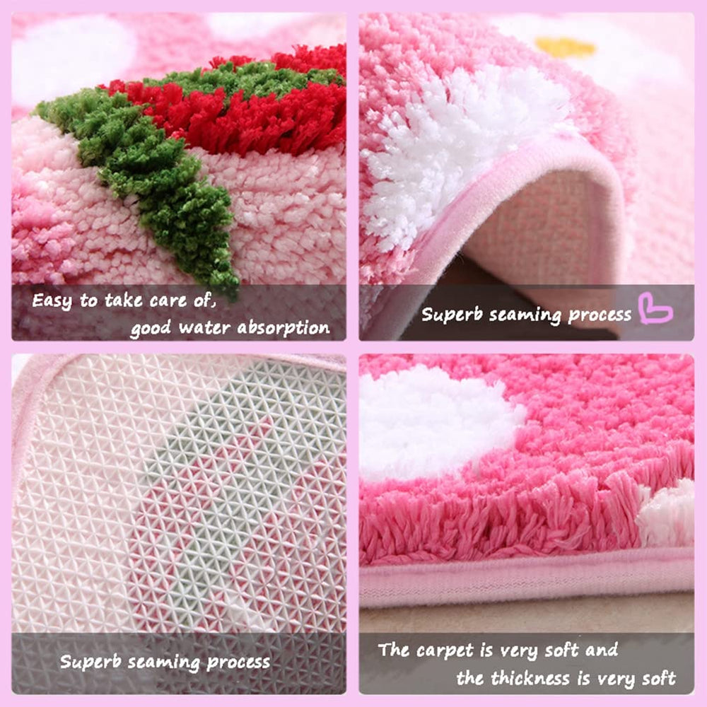 LIKETN tapis taille comparée à des chaussons illustrant dimensions