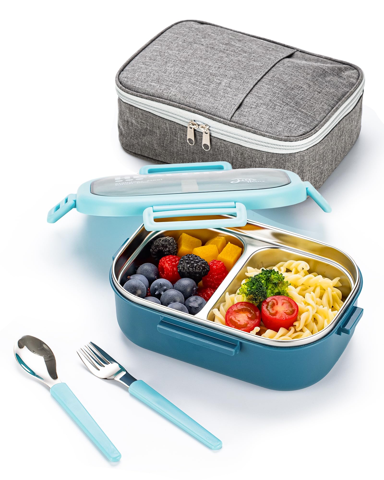 Lille Home vue avant de la boîte bento inox, protection anti-fuite