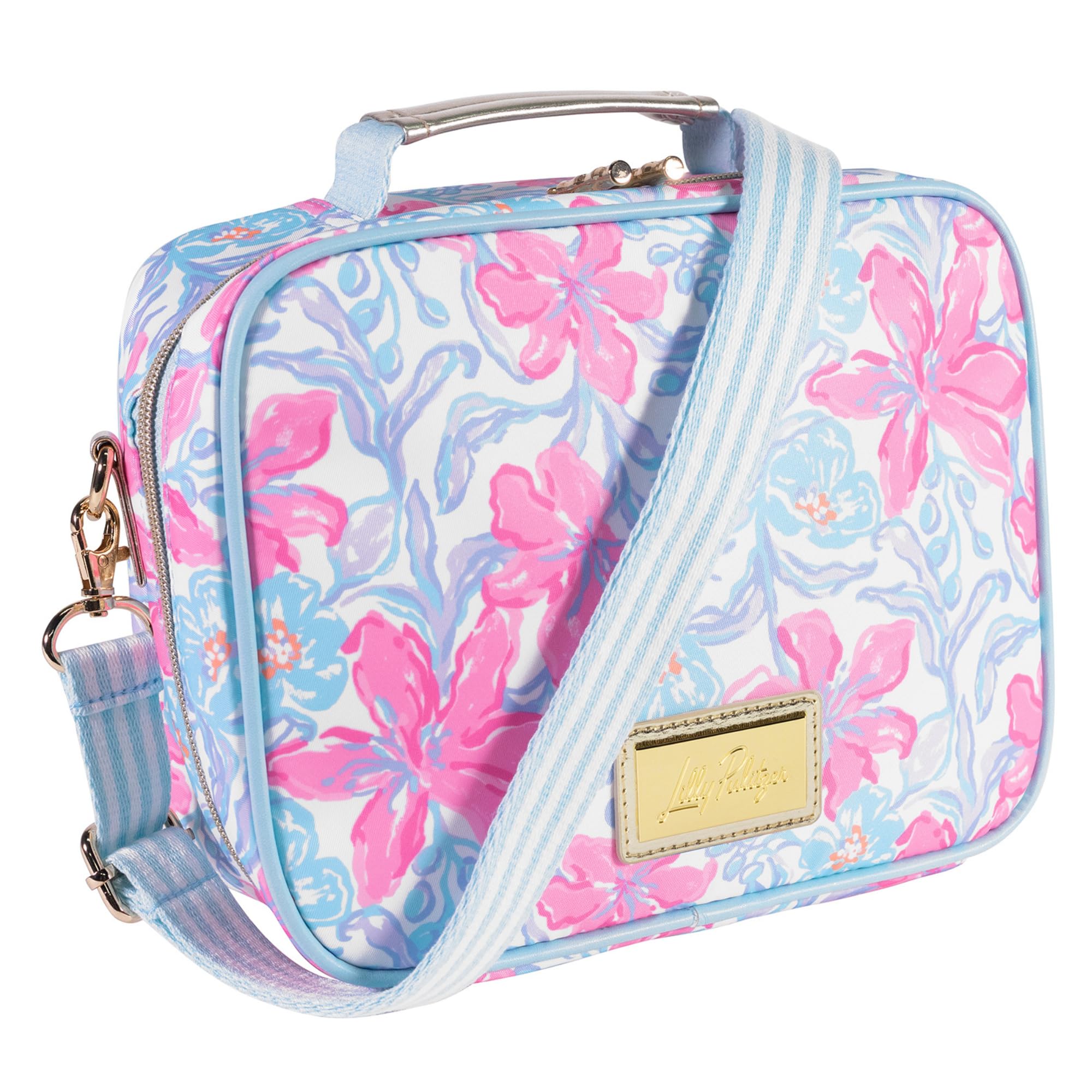 Lilly Pulitzer gros plan matière microfibre facile à nettoyer et résistante