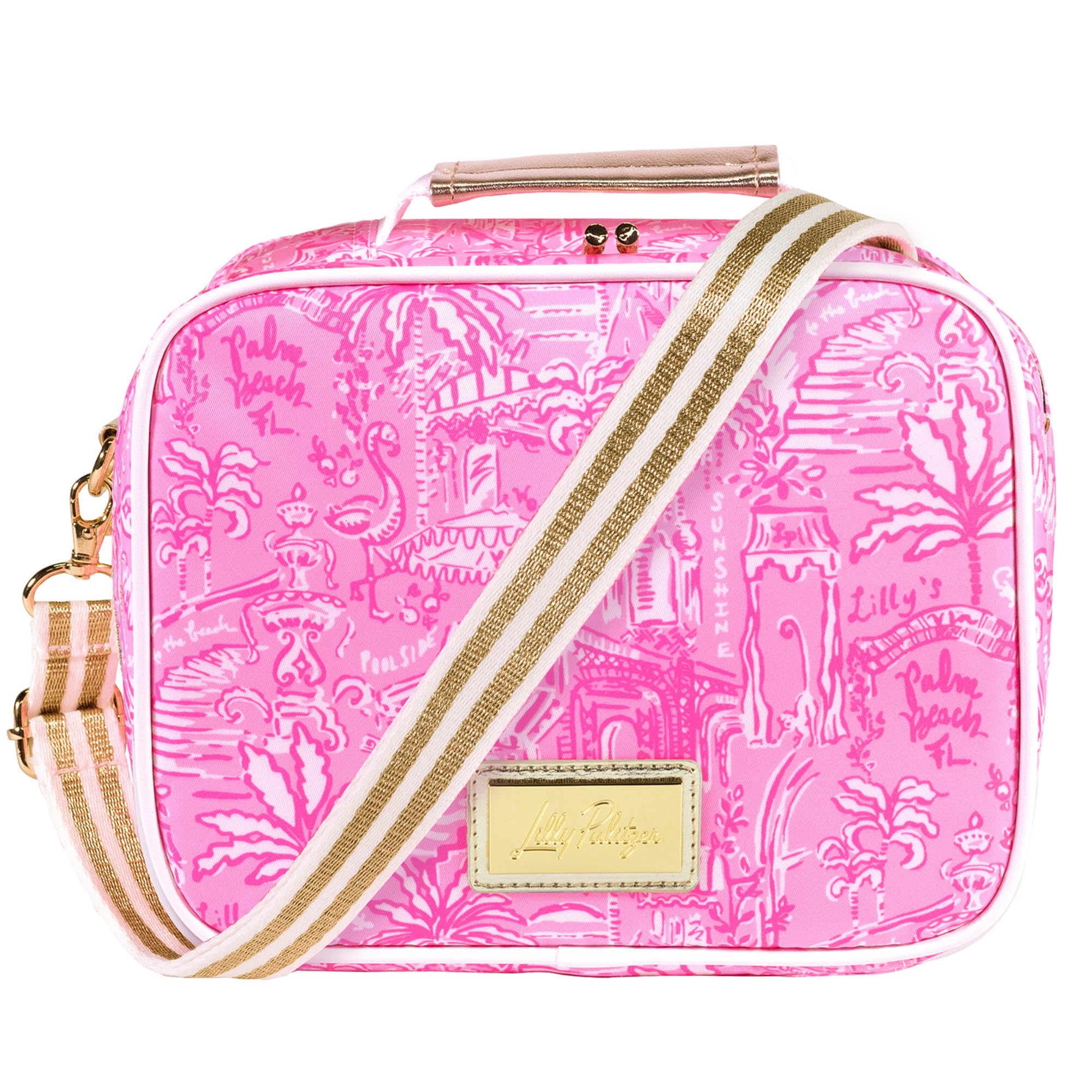 Lilly Pulitzer sac isotherme face montrant design et format pratique