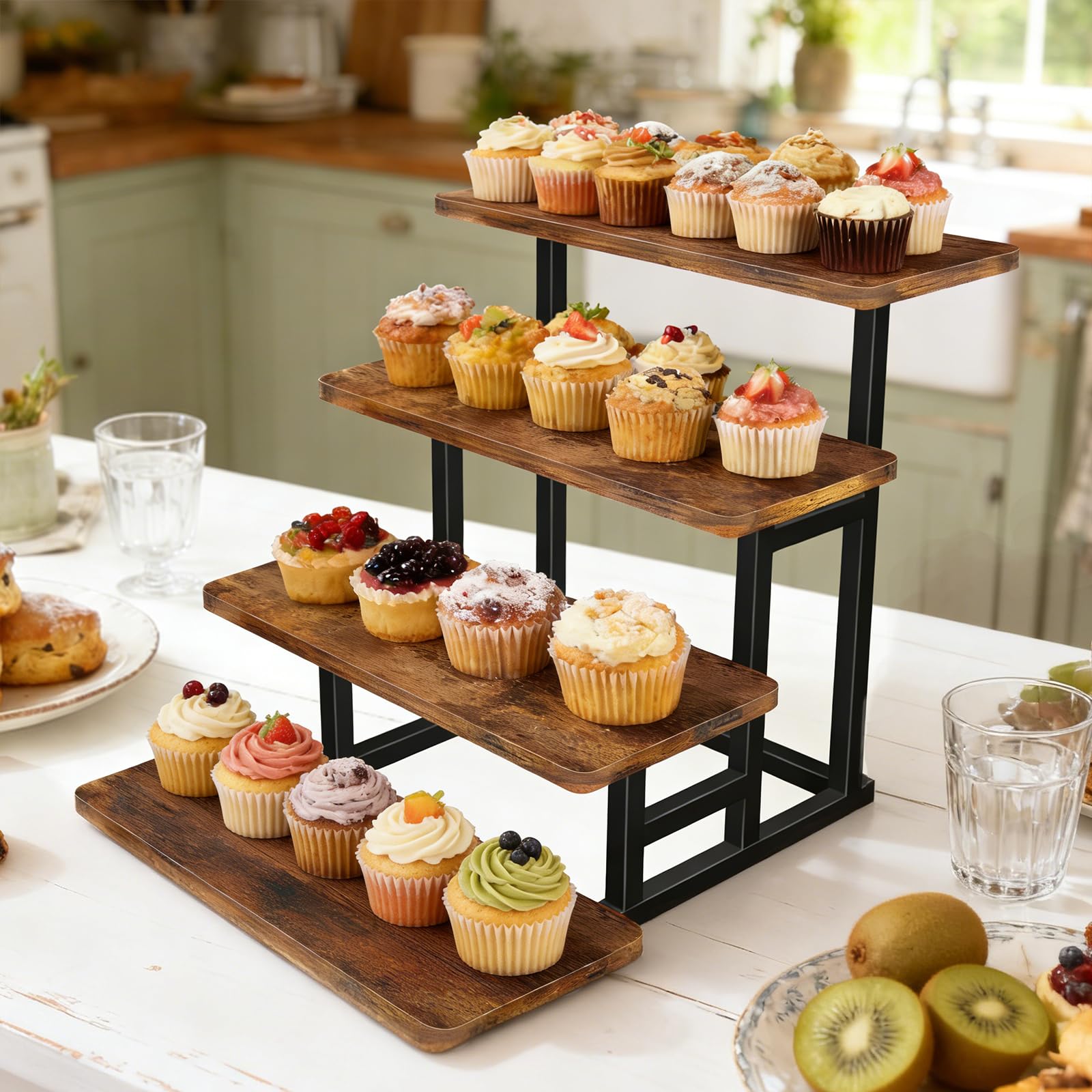 Lilybud--lily présentoir utilisé lors d'un mariage, met en valeur desserts et décoration