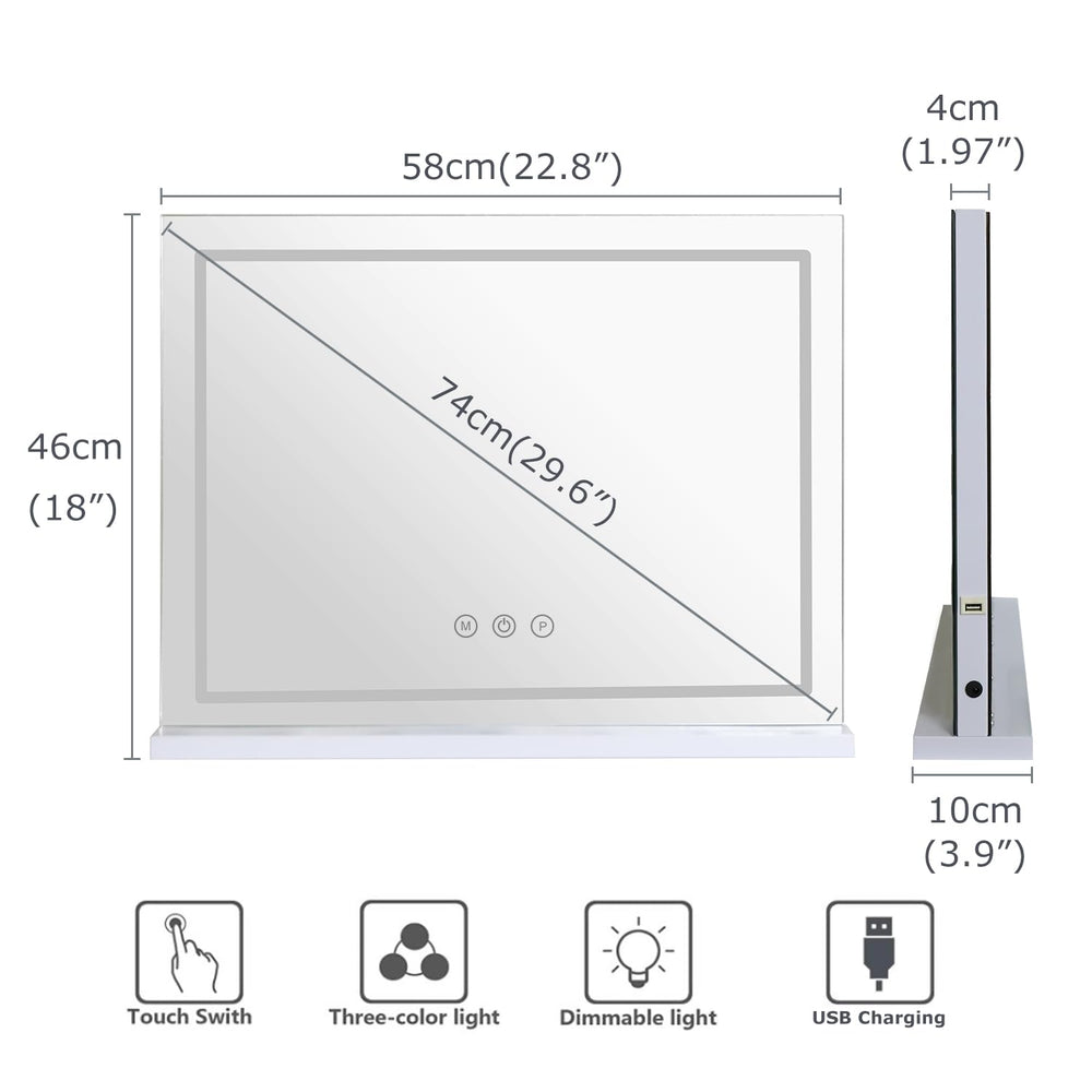 LilyHome port USB latéral recharge smartphone pour confort pendant maquillage