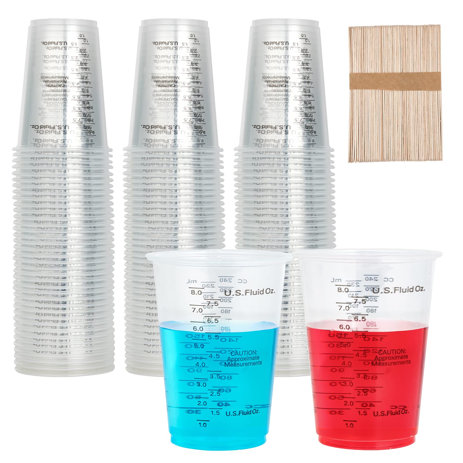 Lilymicky paquet de 200 gobelets doseurs, solution pratique et jetable