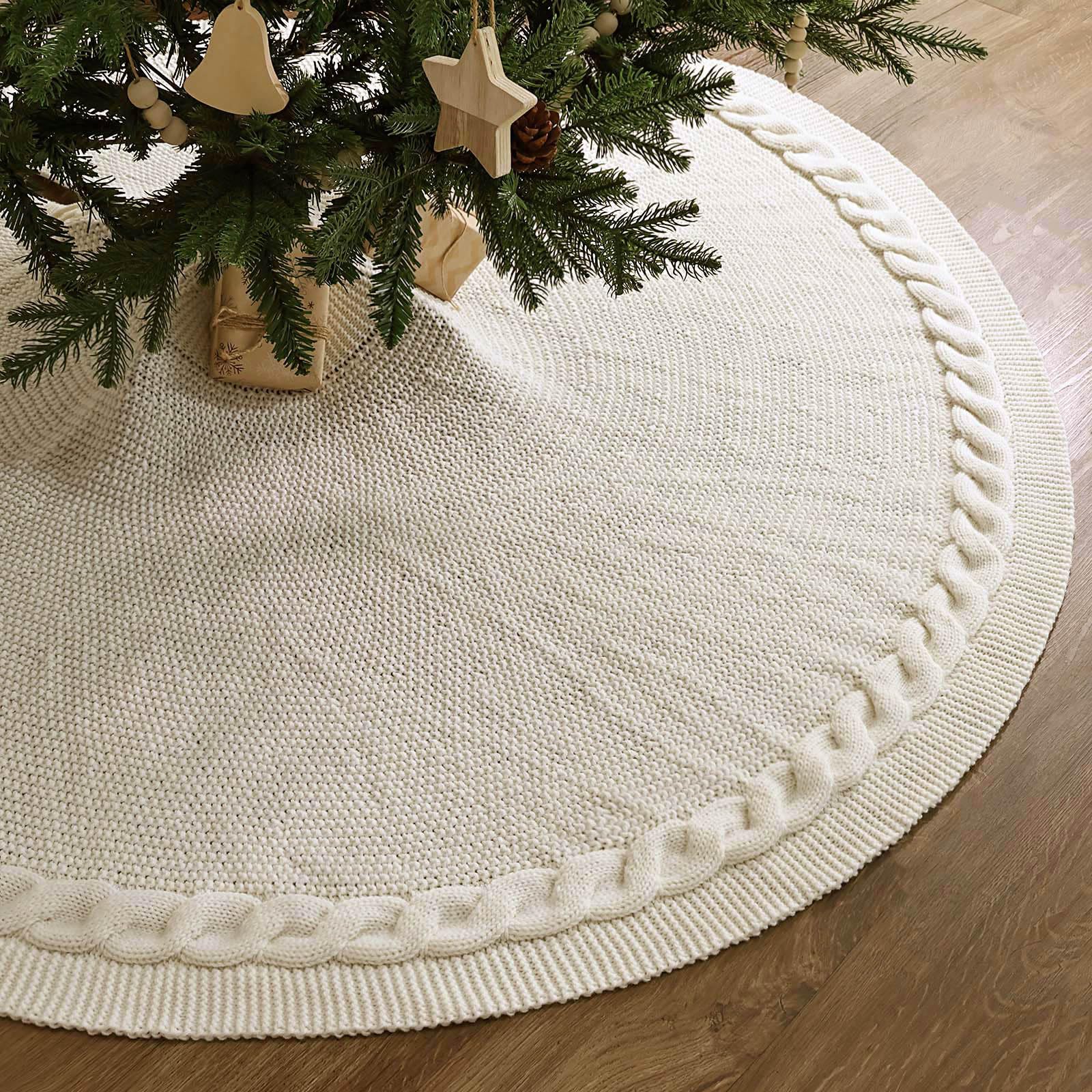 LimBridge jupe de sapin face entière crème montrant une finition élégante et protectrice