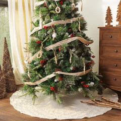 LimBridge jupe installée sous un sapin montrant protection et rendu décoratif