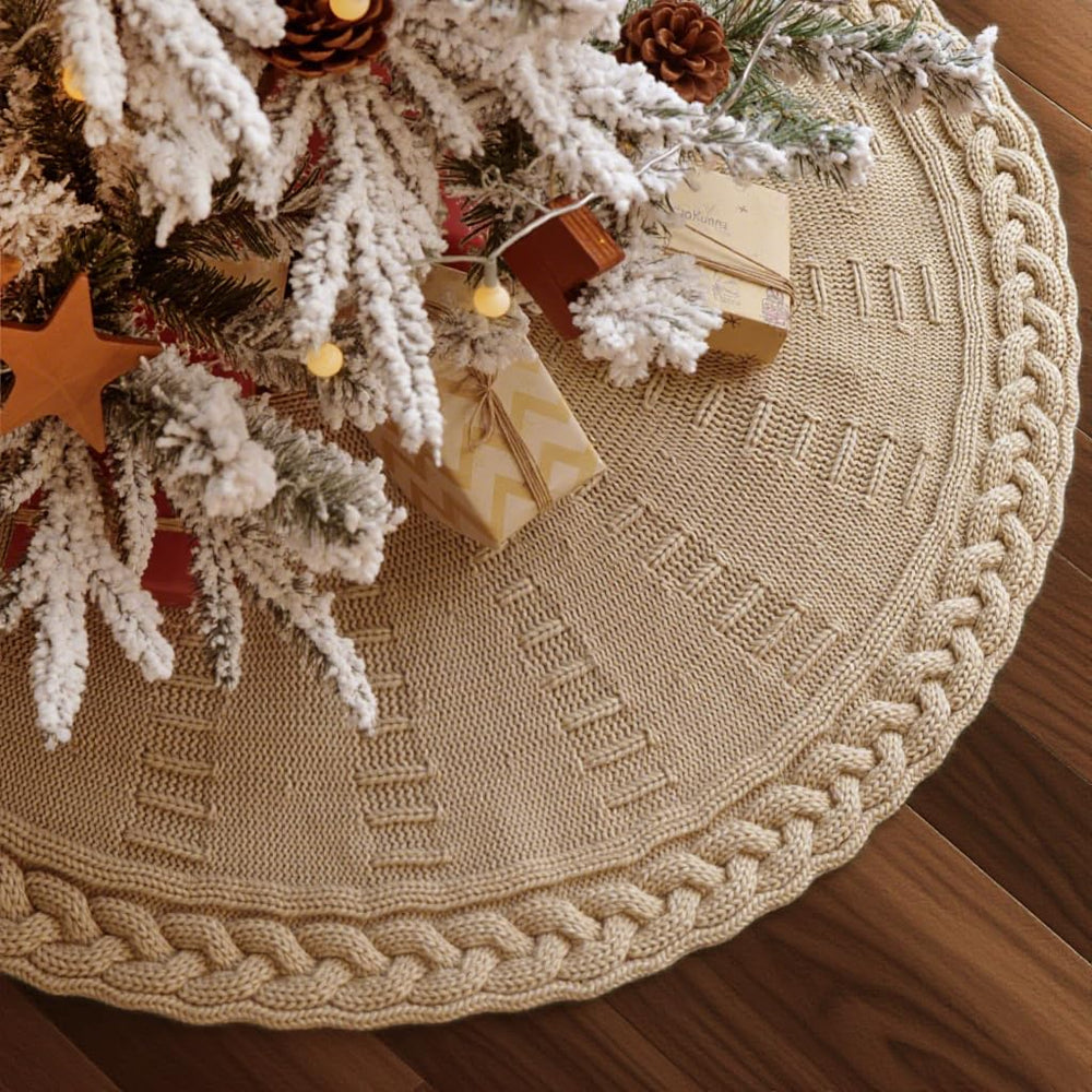 LimBridge jupe de sapin face avant beige apporte chaleur décorative