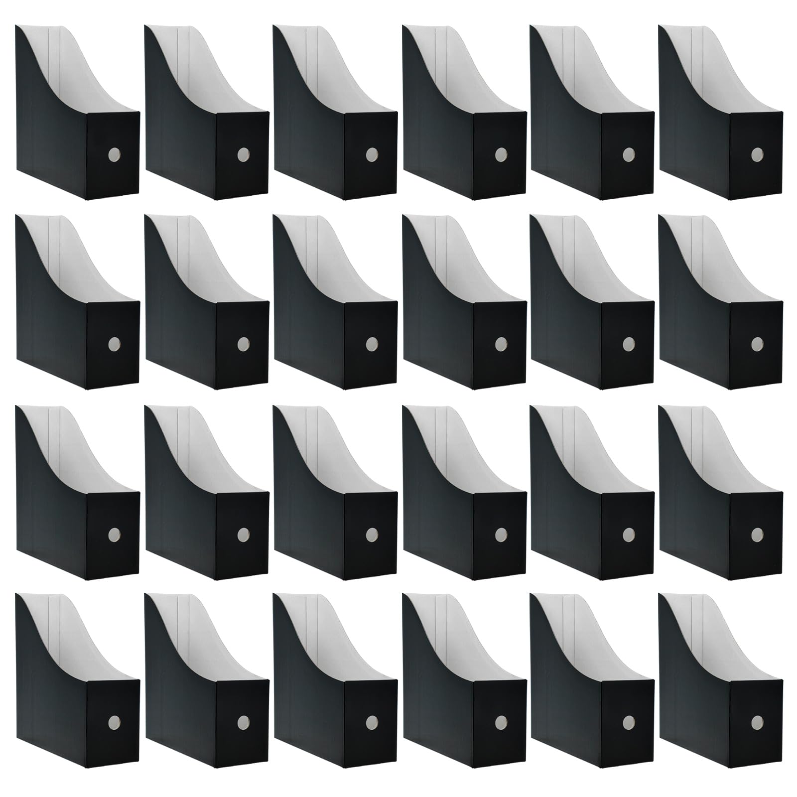 Limitliho vue avant du lot de 24 range-magazines, organisation maximale