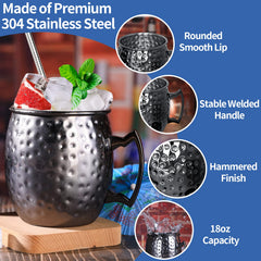 LINALL tasse 18oz avec repère de mesure, capacité idéale pour cocktails généreux