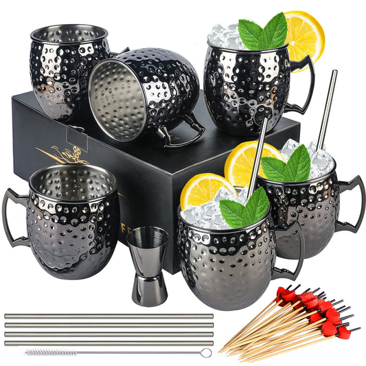 LINALL tasse Moscow Mule face avant montrant design gunmetal et élégance