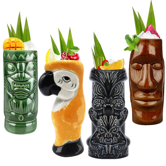 LINALL gobelet tiki face avant montrant le design coloré et attractif