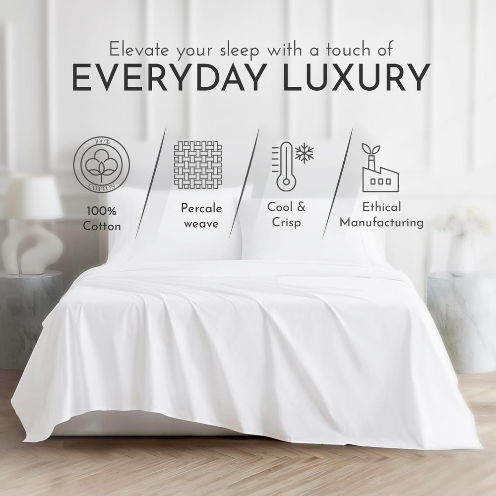 Linen Closet gros-plan du tissage percale montrant texture fraîche et respirante