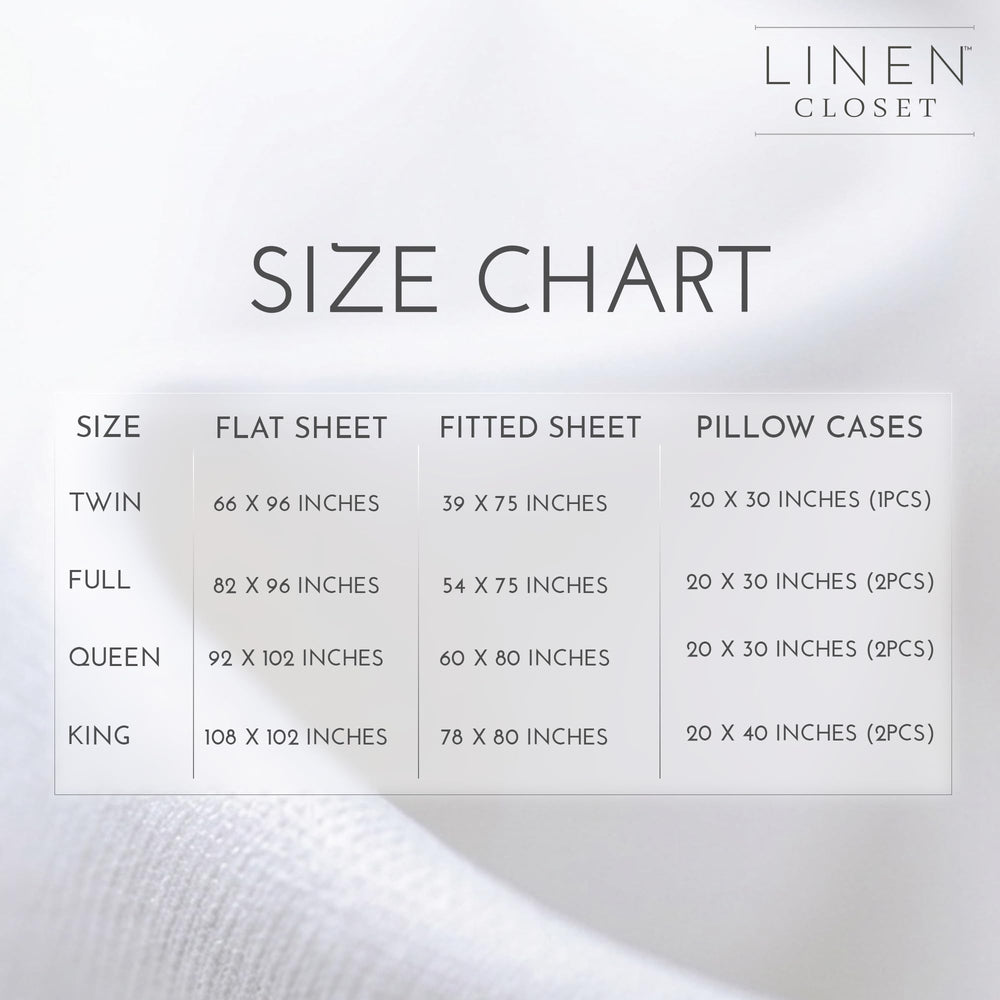 Linen Closet comparaison échelle indiquant dimensions king et profondeur du bonnet