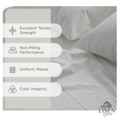 Linen Home gros plan tissage percale montrant durabilité et fraîcheur