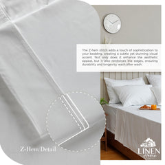 Linen Home drap housse avec poche profonde tenant un matelas épais