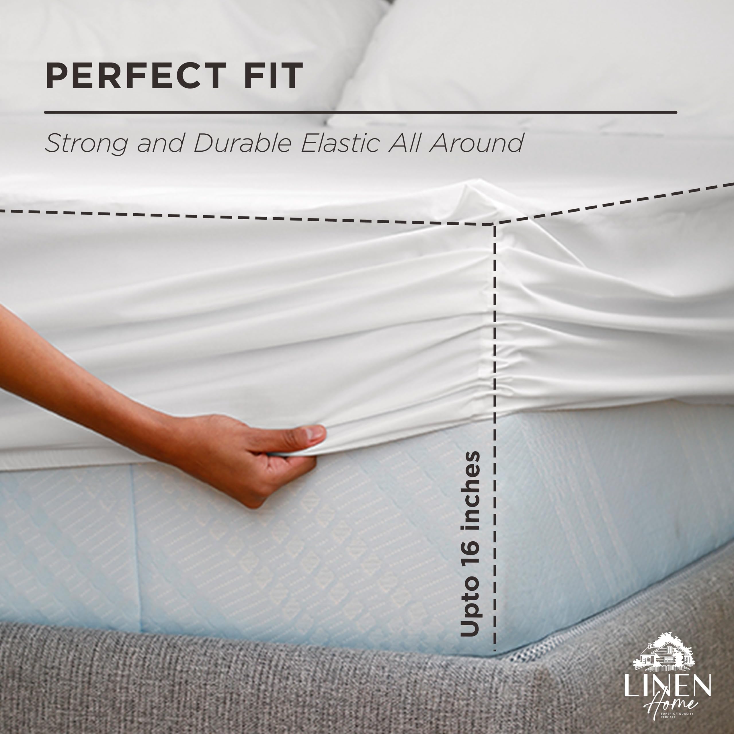 Linen Home détail élastique contour maintien anti-déplacement