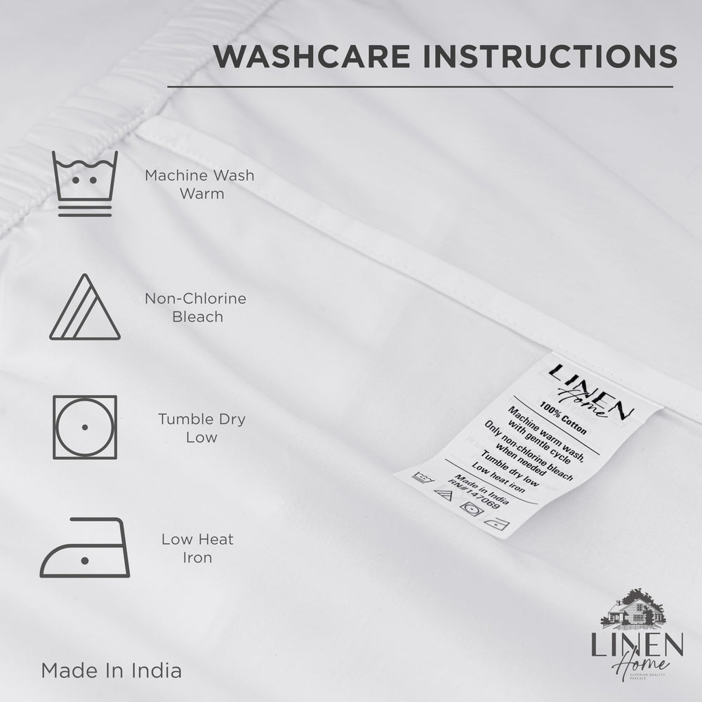 Linen Home drap en place sur lit complet aspect net