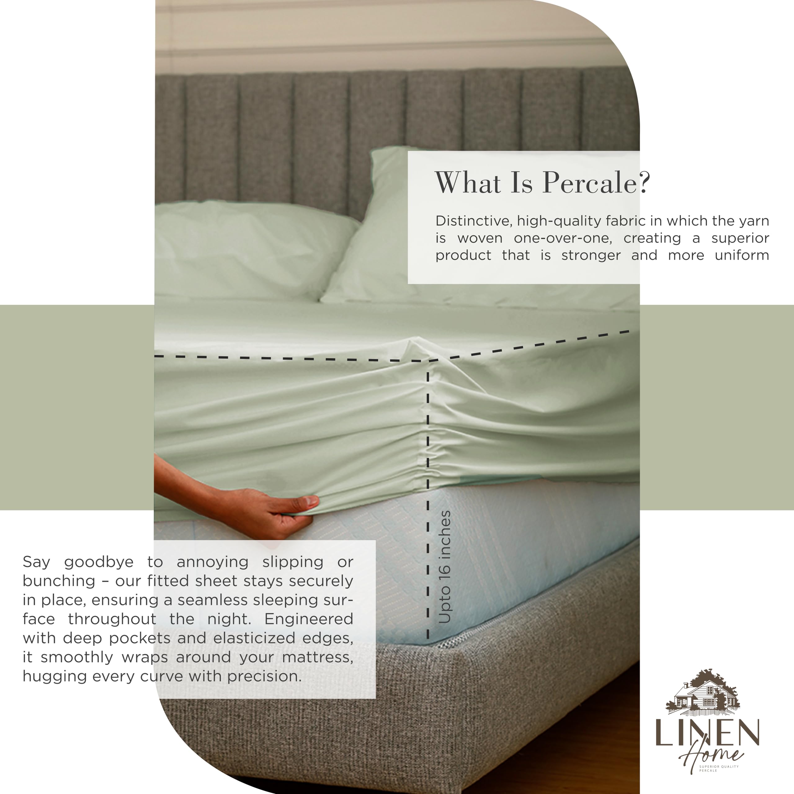 Linen Home taies avec couture en z-hem apportant touche premium