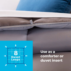 Linenspa boucles de fixation gros plan aidant à stabiliser l'insert dans la housse