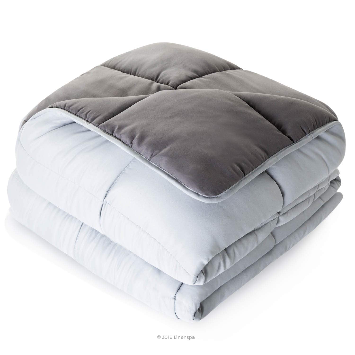Linenspa couette envers réversible affichant couleurs stone et charcoal pratiques