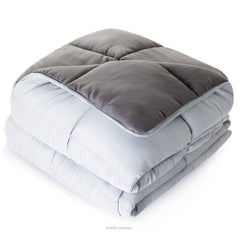 Linenspa couette envers réversible affichant couleurs stone et charcoal pratiques