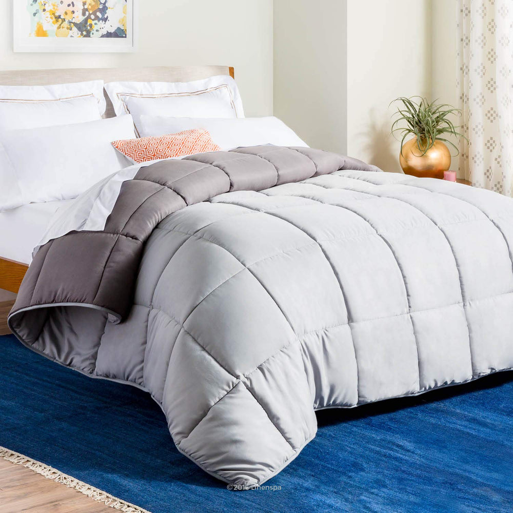 Linenspa couette face entière montrant finition réversible et style élégant