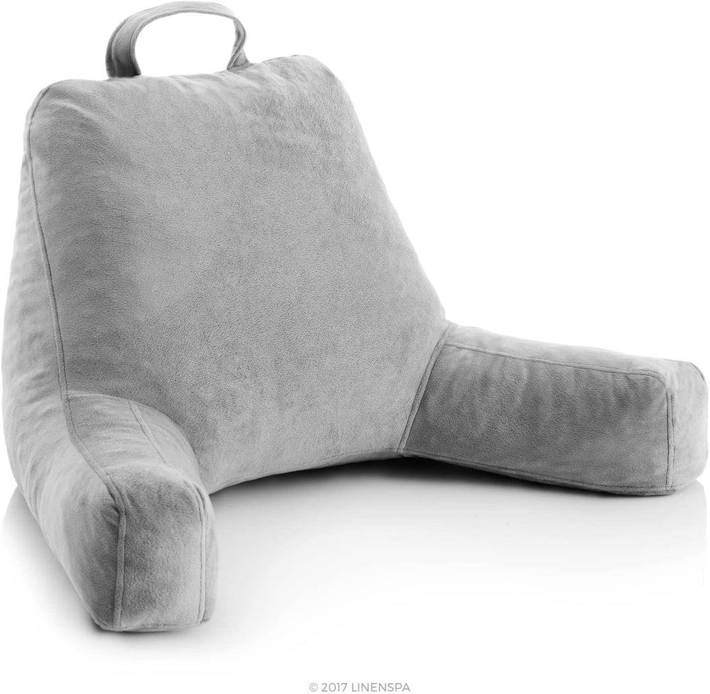Linenspa coussin dossier devant montrant la forme et les accoudoirs pour un soutien confortable
