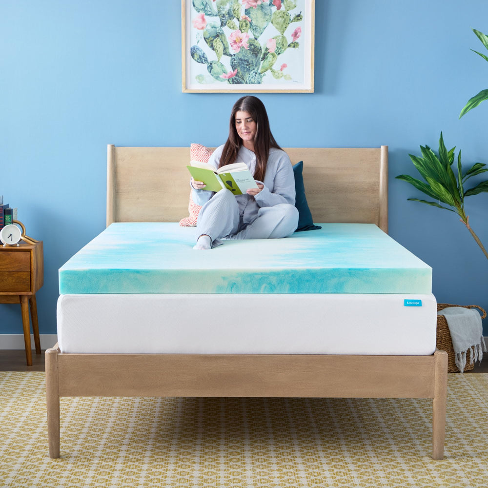 Linenspa surmatelas sous drap housse standard pour ajustement facile