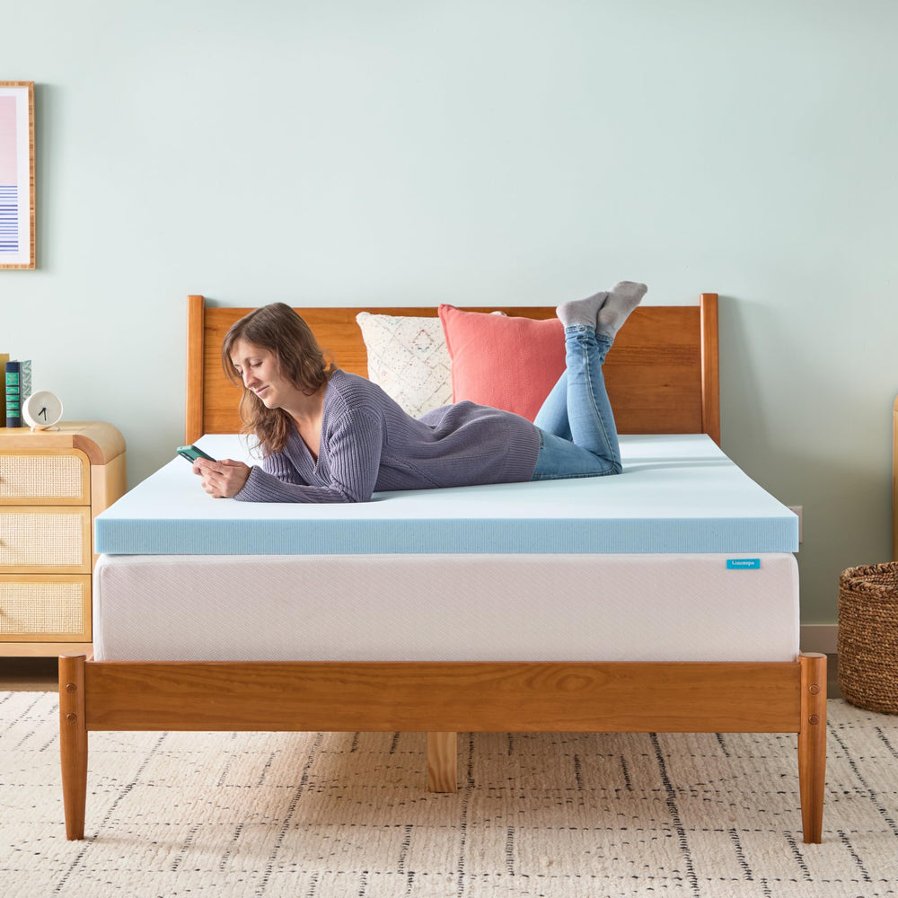 Linenspa surmatelas dans une chambre moderne démontrant usage quotidien
