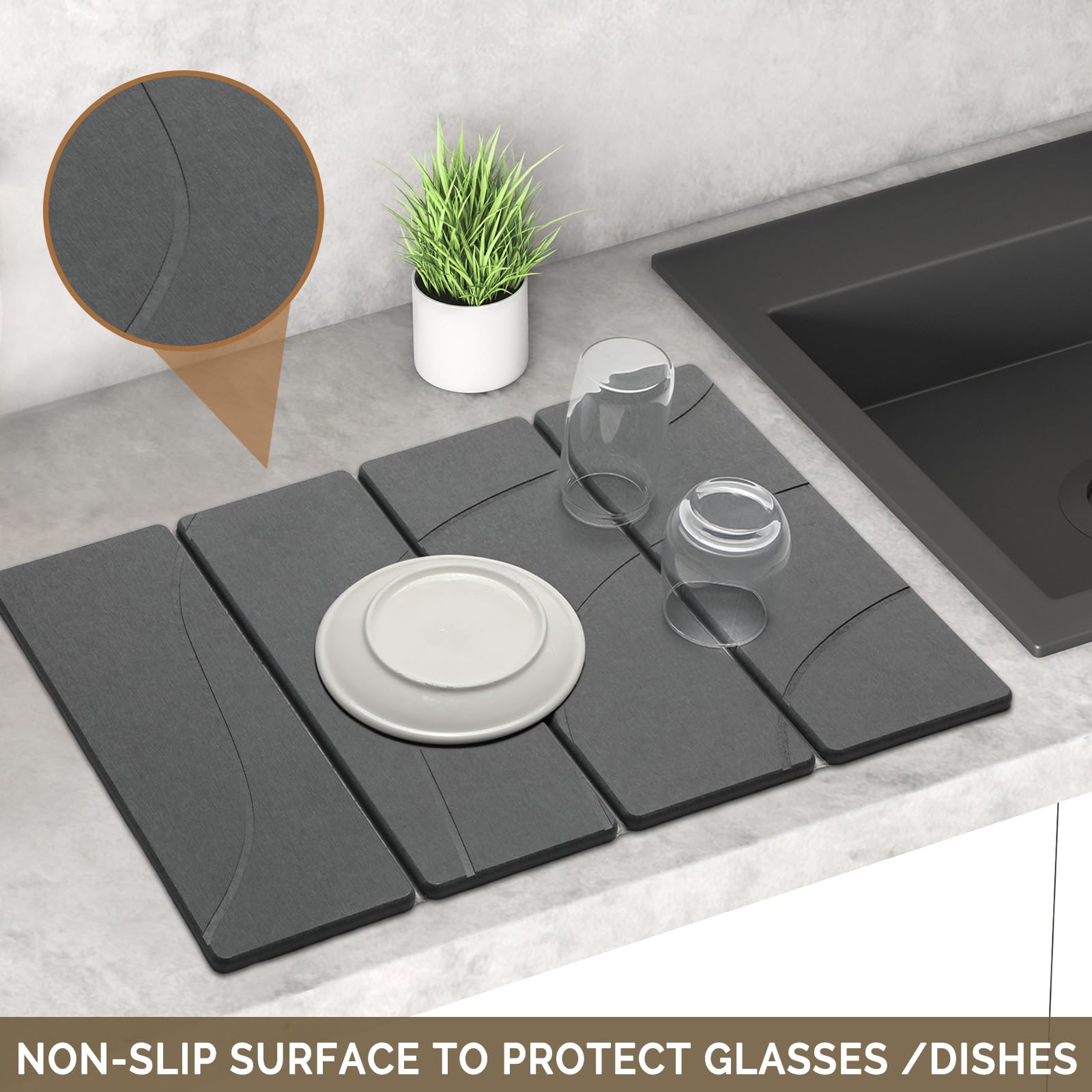 Linidcoud gros plan texture absorbante en diatomite, accélère le séchage des objets