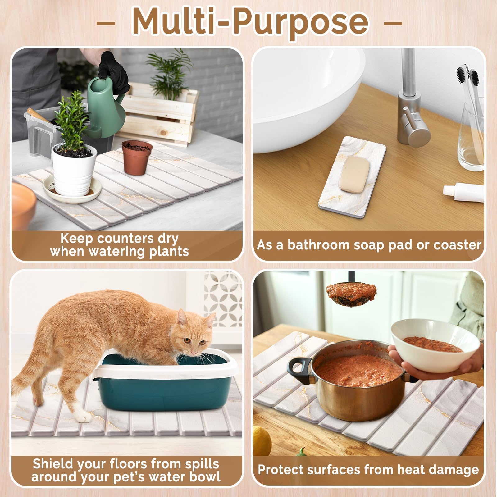 Linidcoud comparaison de taille avec égouttoir, couvre large surface utile