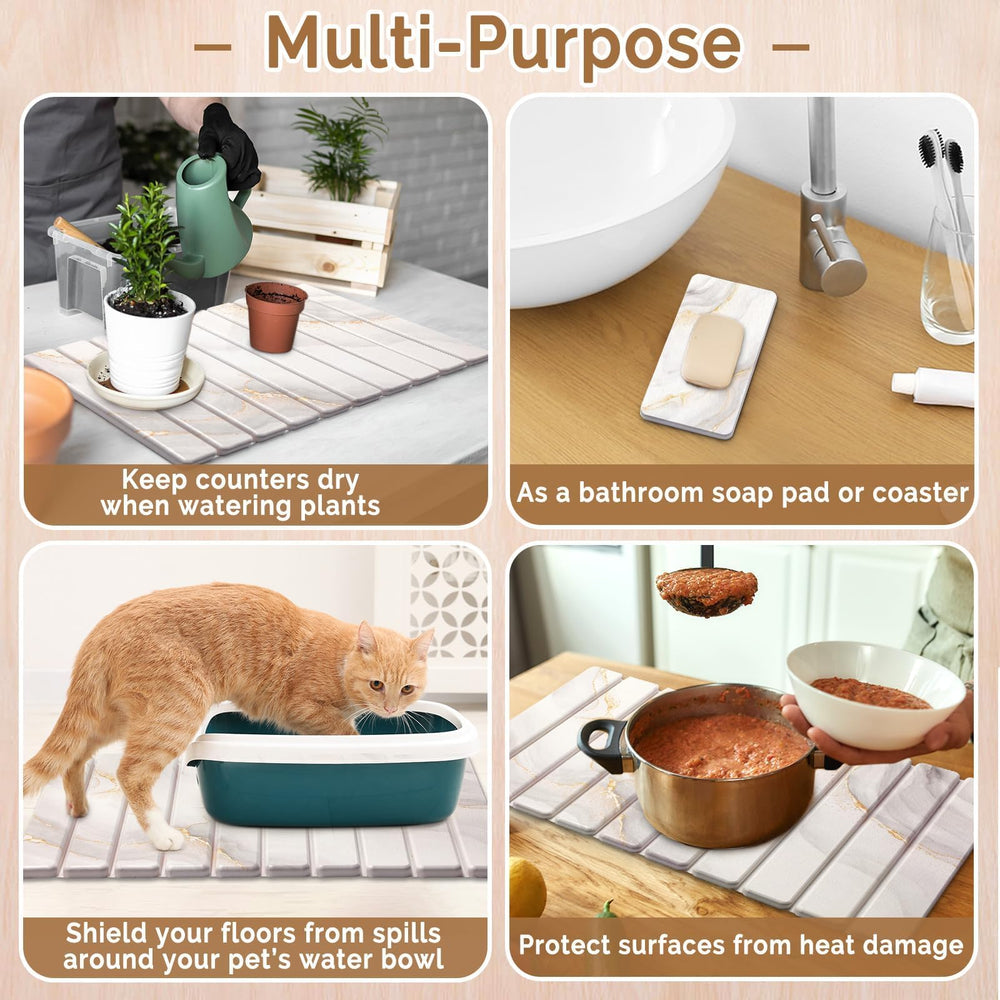 Linidcoud comparaison de taille avec égouttoir, couvre large surface utile
