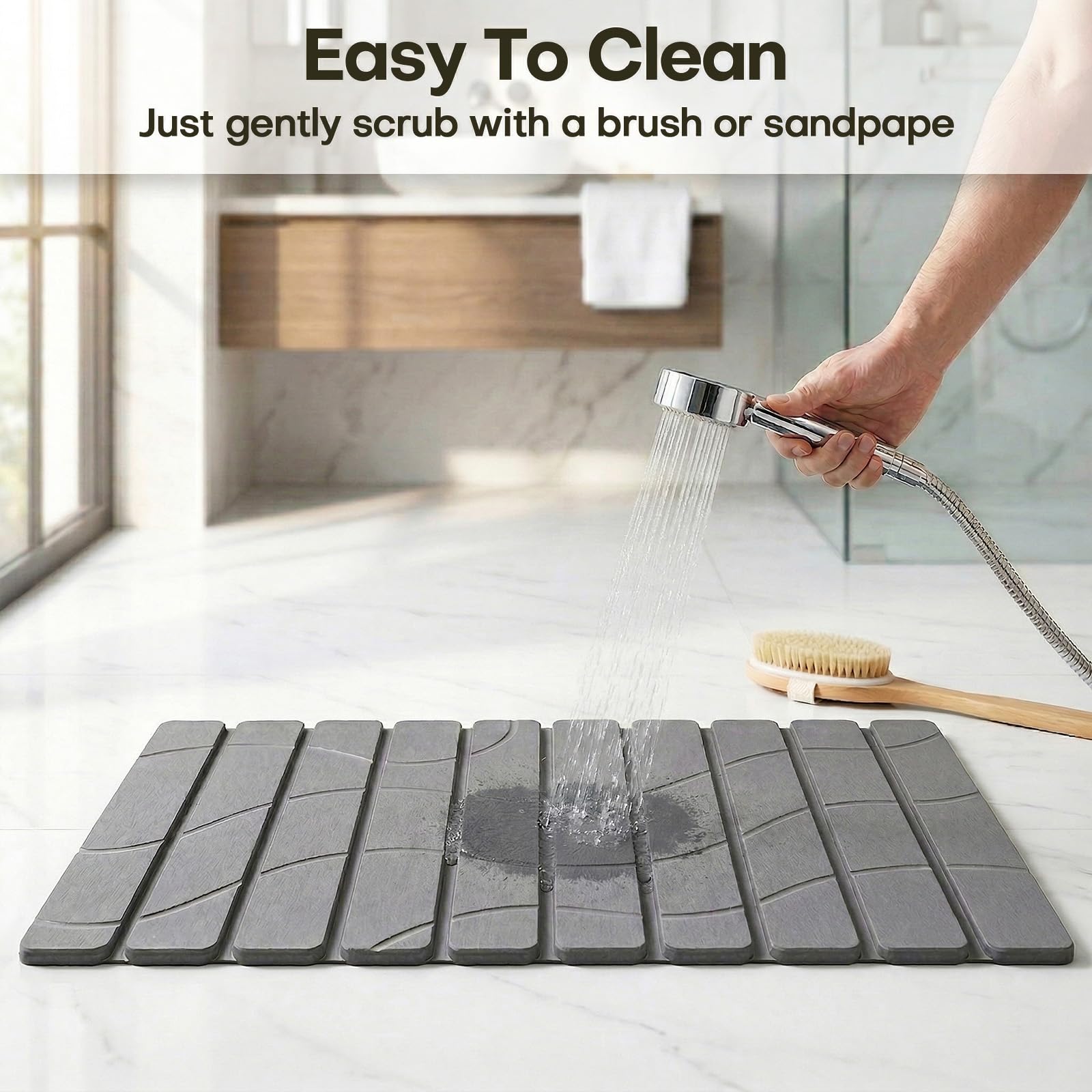 Linidcoud utilisé devant une douche offrant confort et absorption rapide
