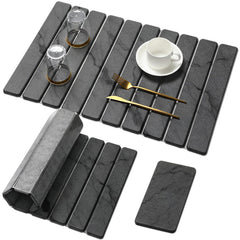 Linidcoud tapis face avant élégant effet pierre protège et sèche rapidement