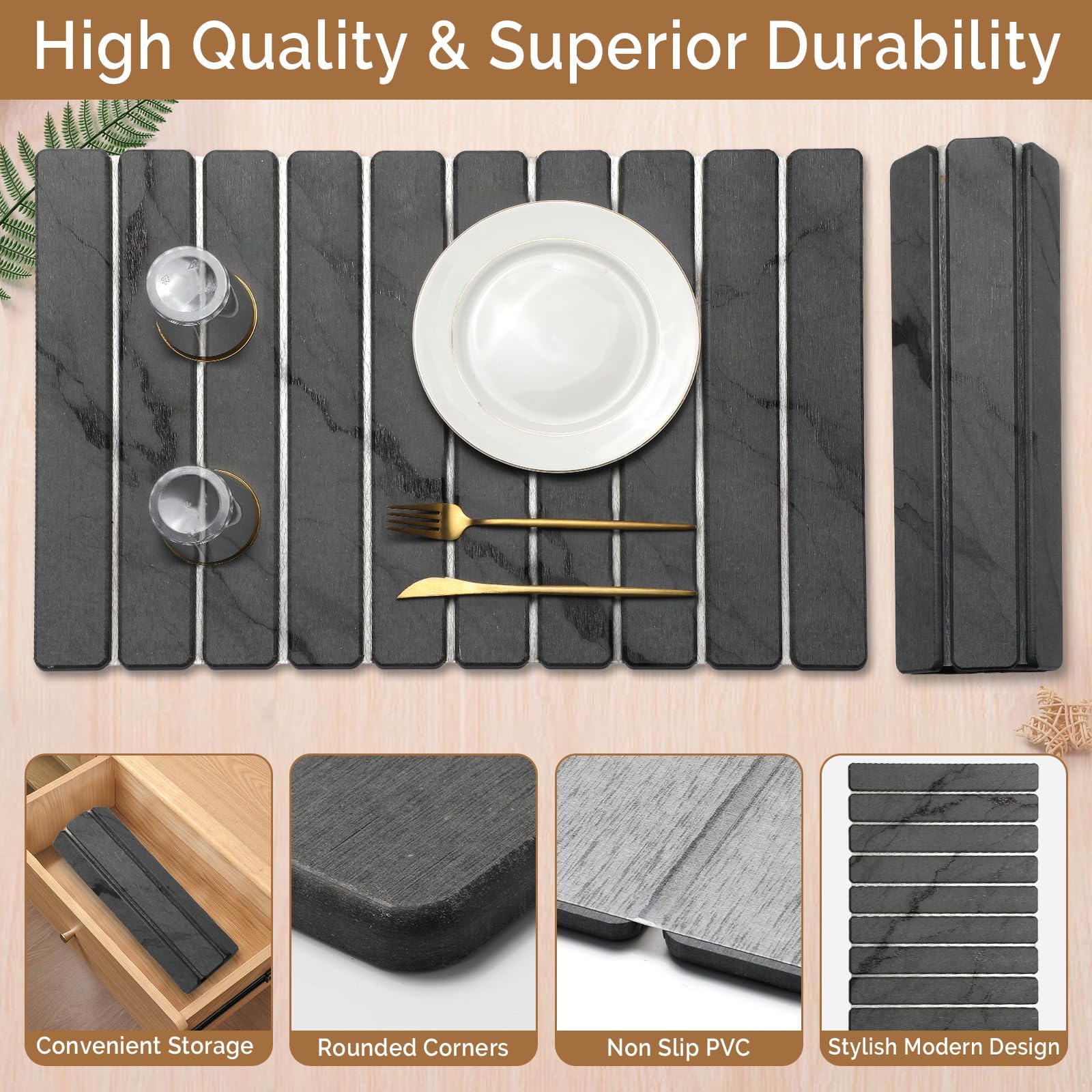 Linidcoud petit tapis inclus utilisé comme dessous de savon pratique