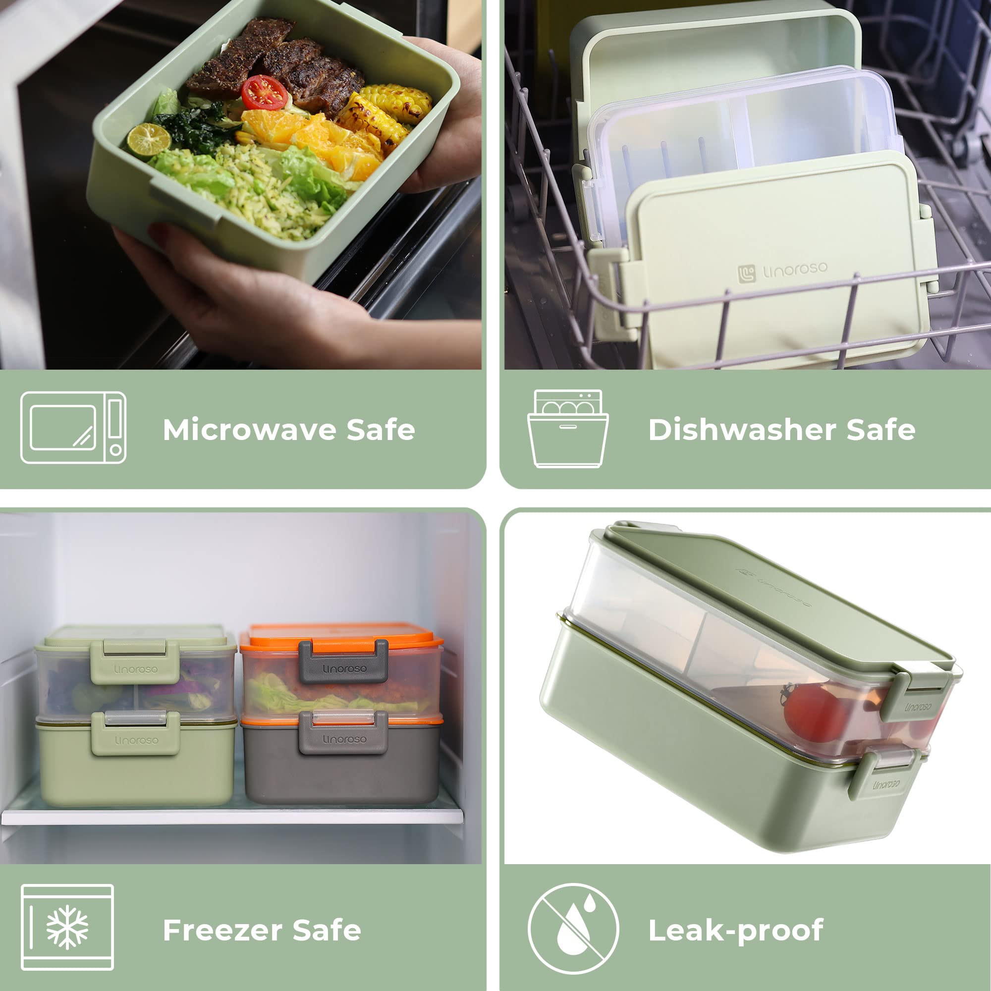 linoroso boîte bento mini saucières étanches pour sauces sans fuite