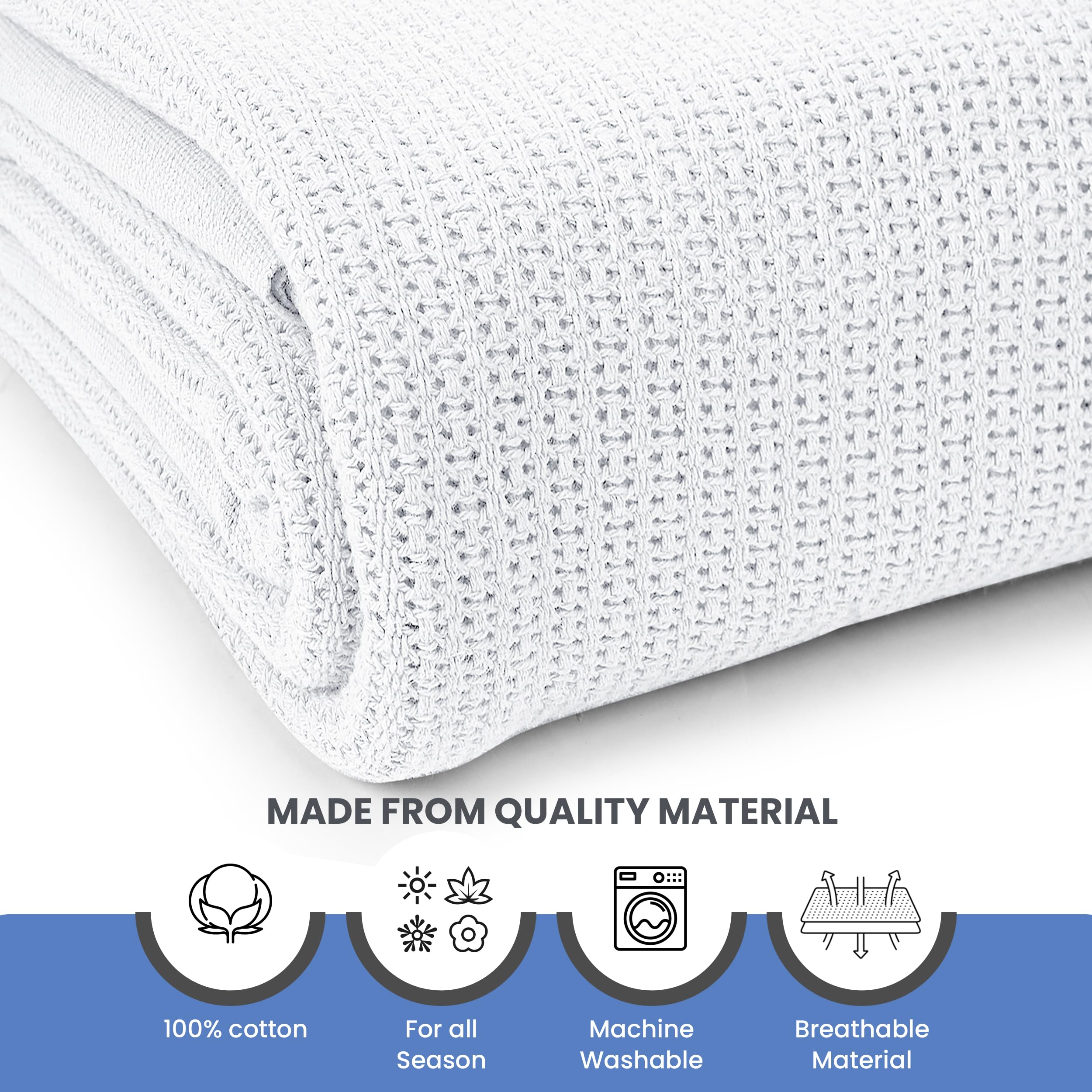 Linteum tissu touché par une main, douceur coton apaisante