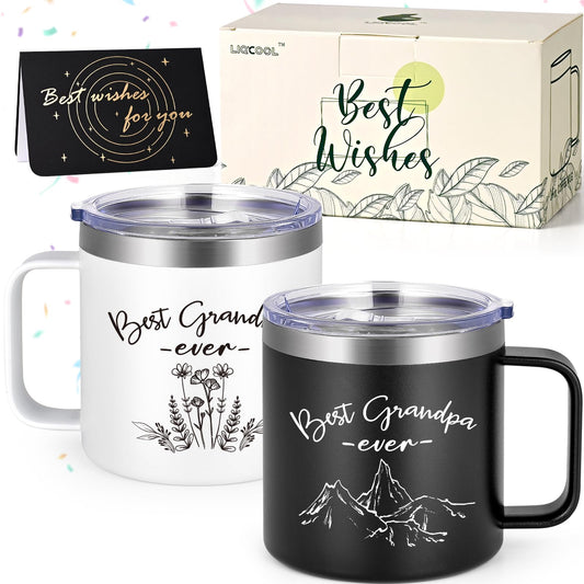 LiqCool ensemble face avant montrant deux mugs assortis prêt à offrir