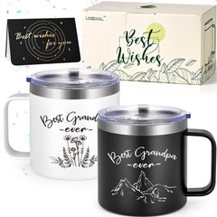 LiqCool ensemble face avant montrant deux mugs assortis prêt à offrir