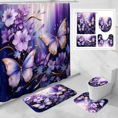 Litabel rideau de douche devant apportant un style violet et durable