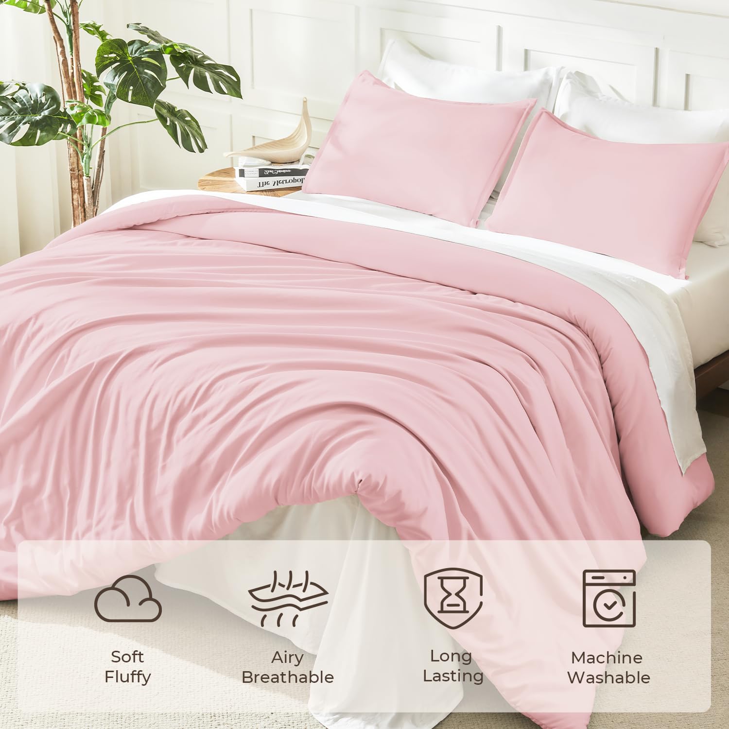 Litanika couette pliée avec deux taies montrant facilité d'installation
