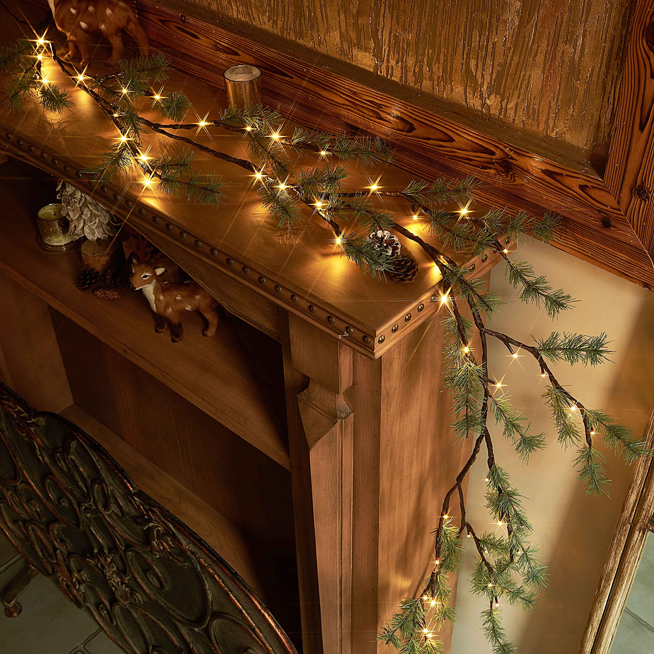 LITBLOOM gros plan branches et LED montrant texture réaliste