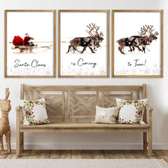 LITIVY ensemble trio face montrant scène Père Noël festive, apporte ambiance chaleureuse