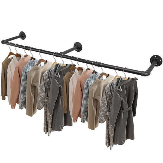 Livabber porte-vêtements mural face montrant rangement optimisé