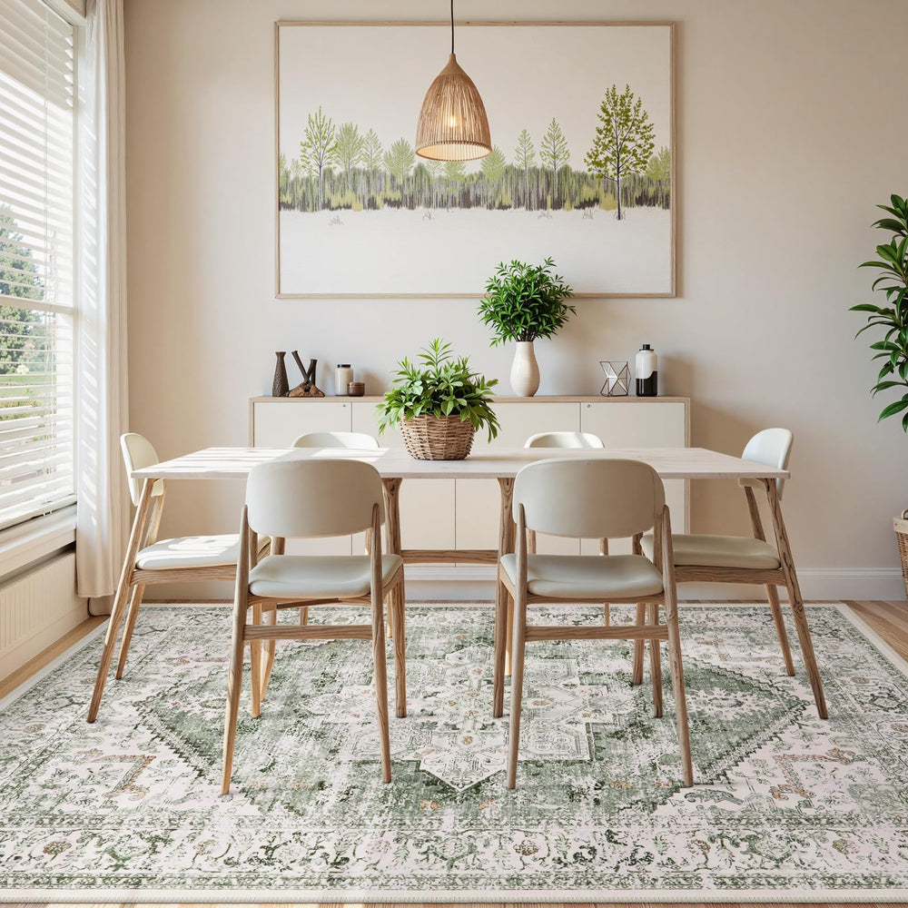 LIVEBOX tapis en chambre créant une ambiance sauge sereine et une allure coordonnée