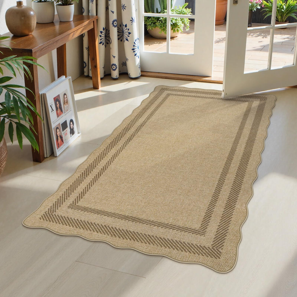 LIVEBOX tapis face avant 3x5 montrant design ondulé et accueil chaleureux