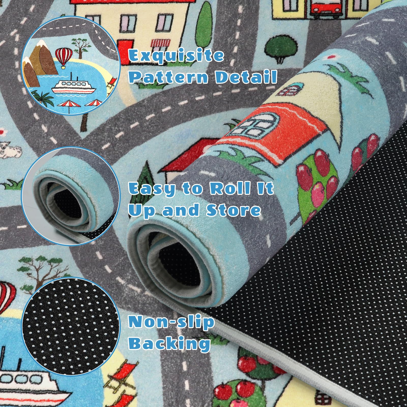 Tapis LIVEBOX enroulé pour rangement facile et transport pratique