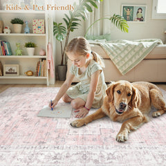 LIVEBOX tapis rose installé dans une chambre d'enfant créant ambiance douce