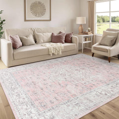 LIVEBOX vue de face du tapis rose 8x10 apportant chaleur