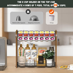 Lixple plateau inférieur en maillage avec accessoires de café bien rangés