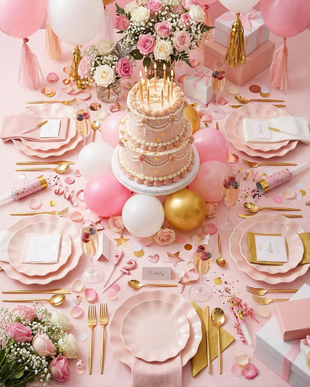 LIYH assiette rose servie avec dessert présentation soignée pour invités